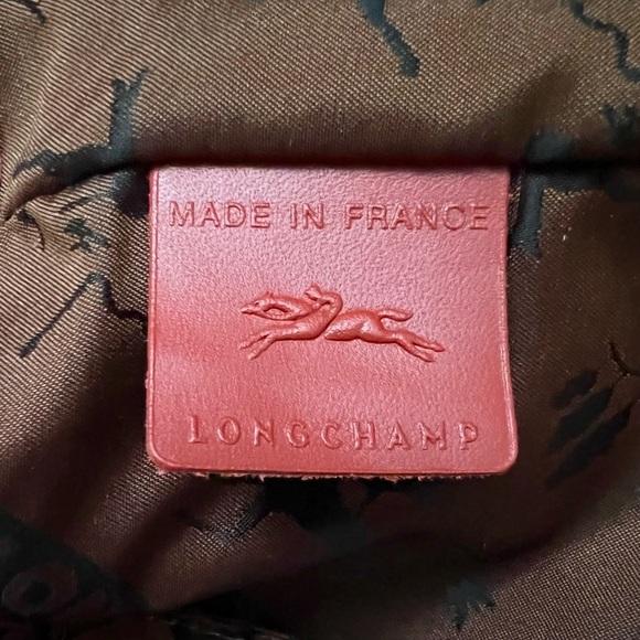 Longchamp Le Pliage Cuir Leather Backpack Terracotta  Dark Orange Red  NWOT - Picture 13 of 16